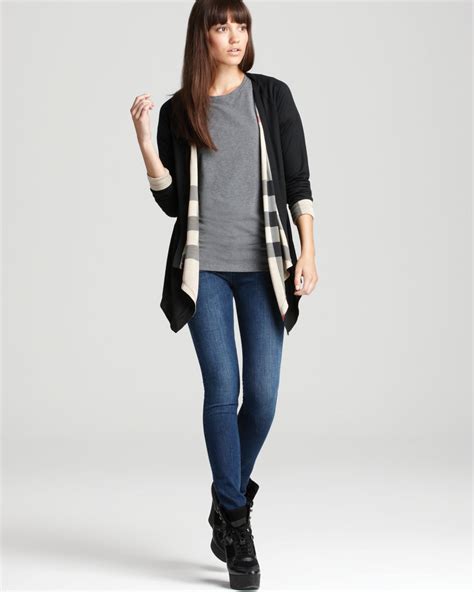 burberry knit cardigan|Burberry reversible cardigan.